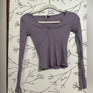 Divided women’s long sleeve purple top